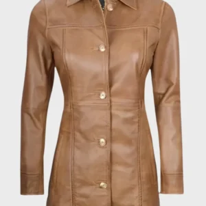 Brown Sheepskin Leather Coat