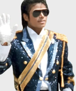 Michael Jaafar Jackson Blue Sequin Jacket