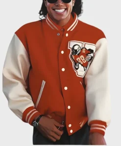 Michael 2026 Jaafar Jackson Red Varsity Jacket