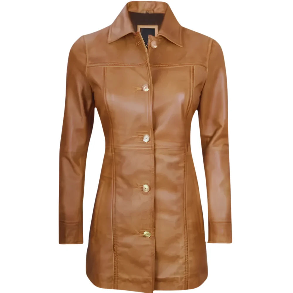 Brown Sheepskin Leather Coat