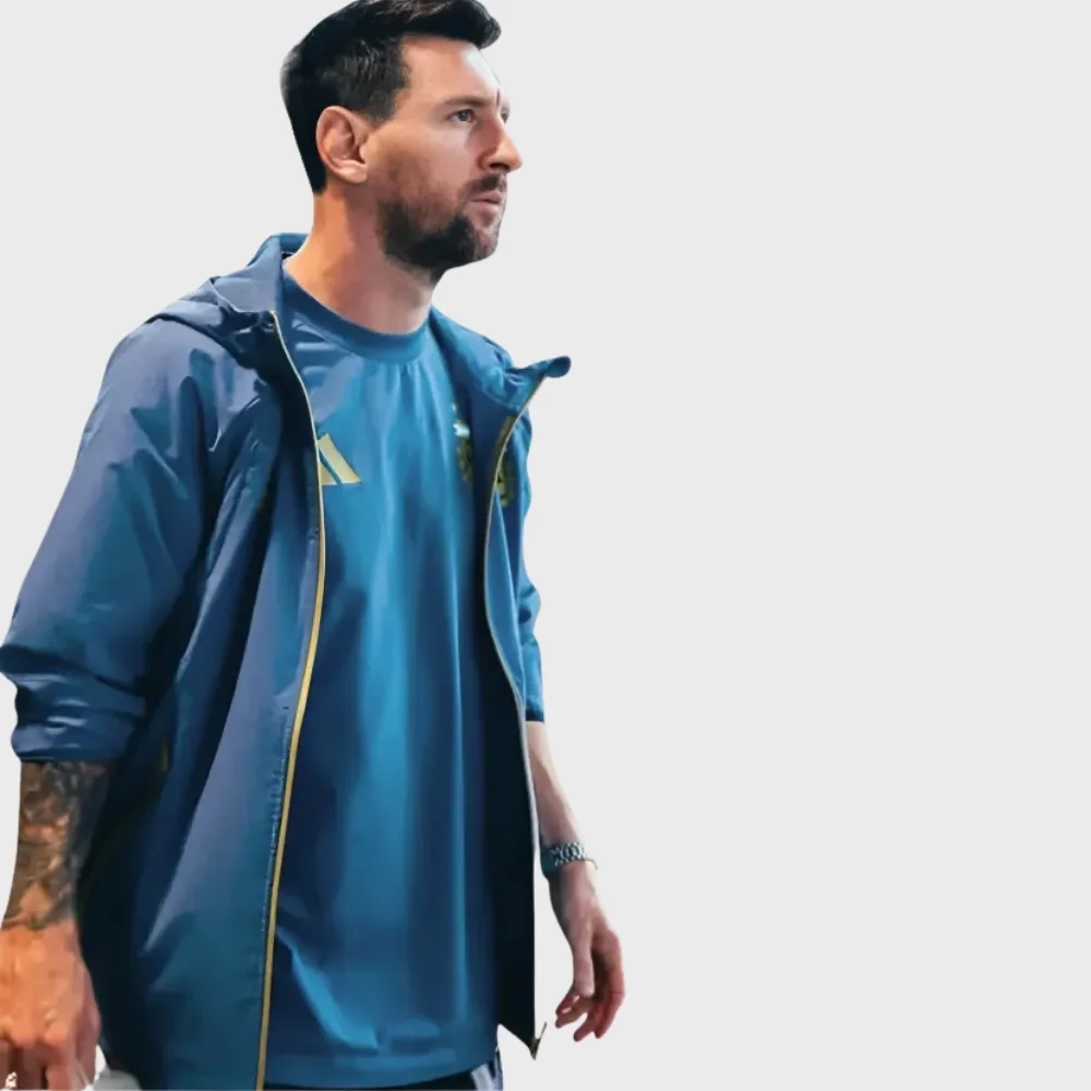 FIFA World Cup 2026 Lionel Messi Blue Hooded Jacket FIFA World Cup 2026 Lionel Messi Blue Hooded Jacket
