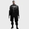 Jon Bernthal Punisher Black Leather Coat