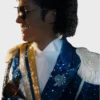 Michael Jaafar Jackson Blue Sequin Jacket