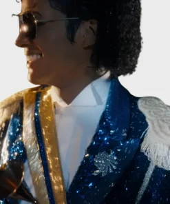 Michael Jaafar Jackson Blue Sequin Jacket