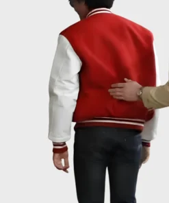 Michael 2026 Jaafar Jackson Red Varsity Jacket