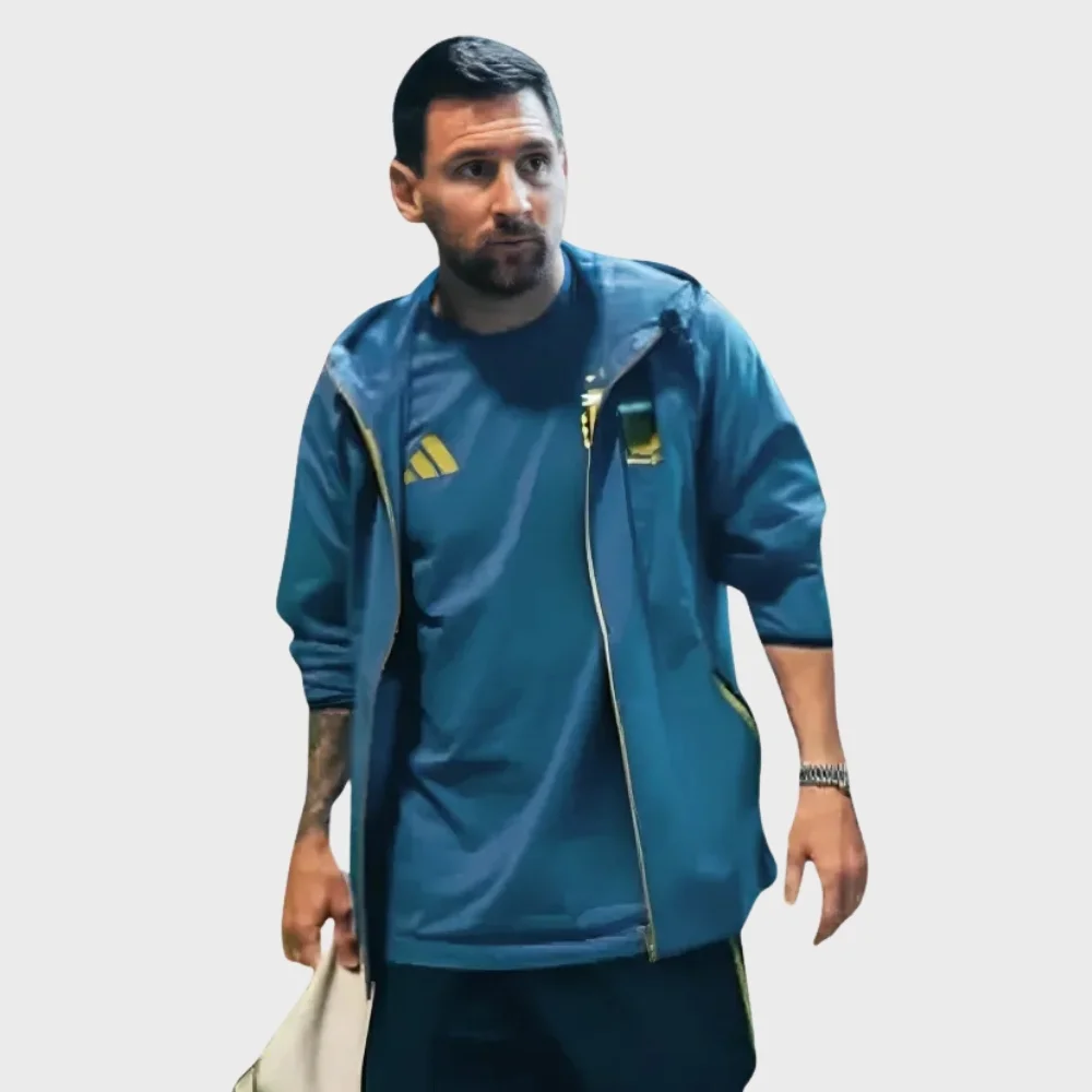FIFA World Cup 2026 Lionel Messi Blue Hooded Jacket FIFA World Cup 2026 Lionel Messi Blue Hooded Jacket