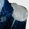 Michael Jaafar Jackson Blue Sequin Jacket