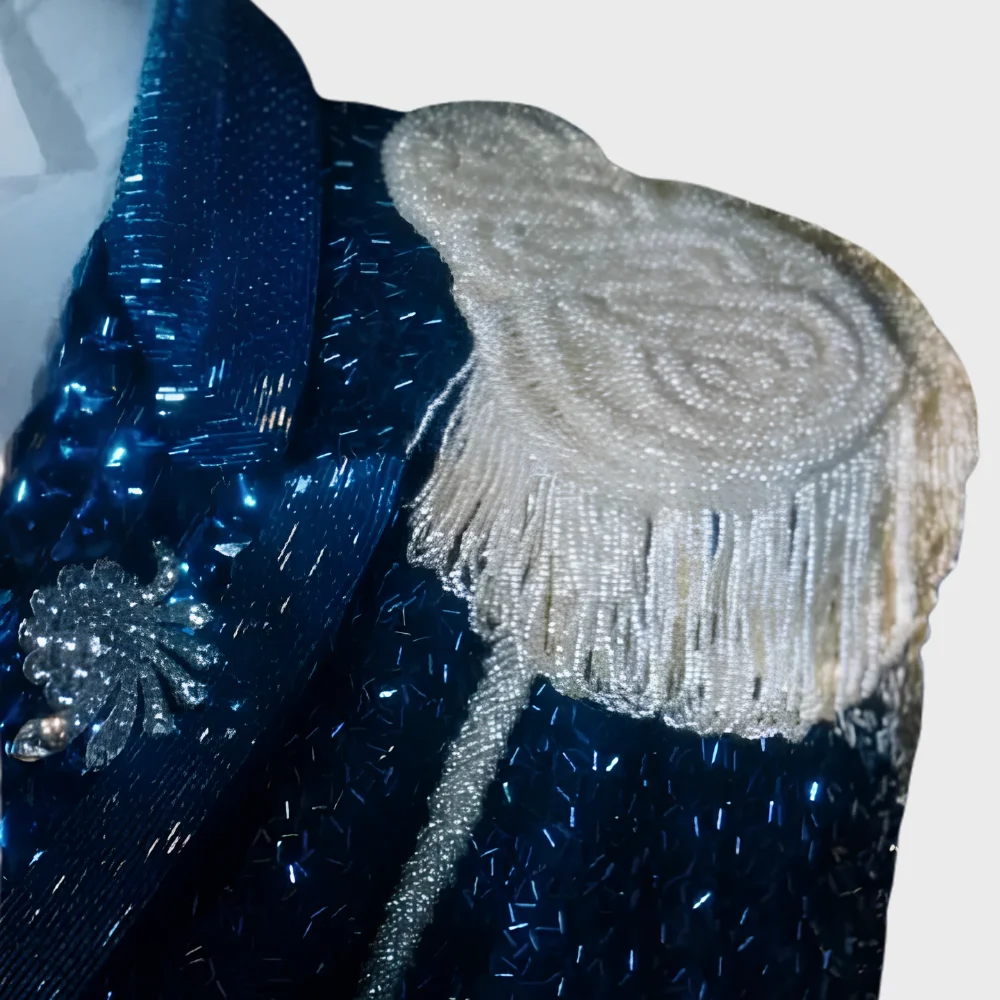 Michael Jaafar Jackson Blue Sequin Jacket Michael Jaafar Jackson Blue Sequin Jacket