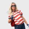 Paris Hilton FIFA World Cup 2026 USA Striped Shirt