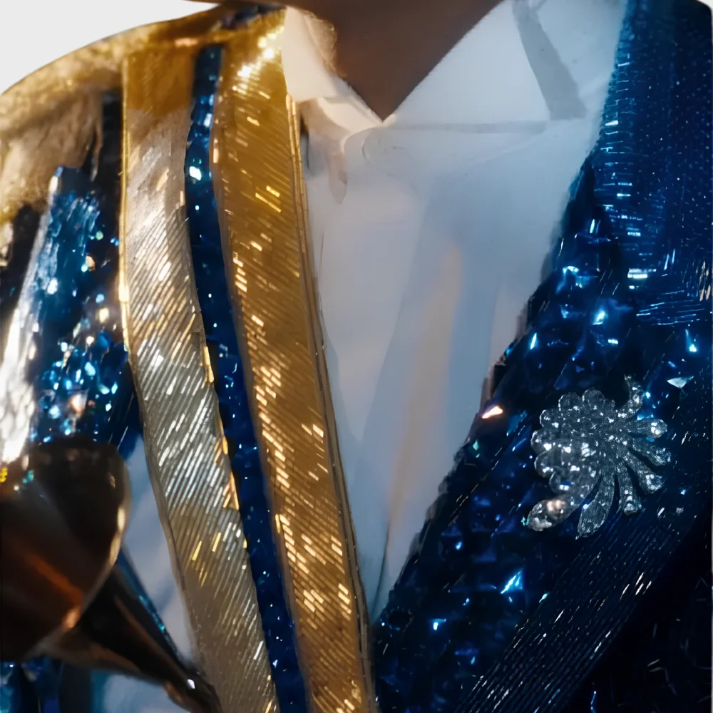 Michael Jaafar Jackson Blue Sequin Jacket Michael Jaafar Jackson Blue Sequin Jacket