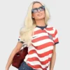 Paris Hilton FIFA World Cup 2026 USA Striped Shirt
