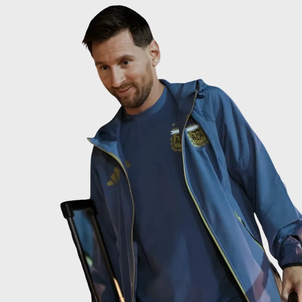 FIFA World Cup 2026 Lionel Messi Blue Hooded Jacket FIFA World Cup 2026 Lionel Messi Blue Hooded Jacket
