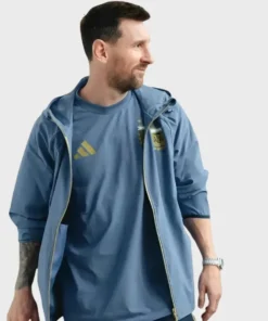 FIFA World Cup 2026 Lionel Messi Blue Hooded Jacket