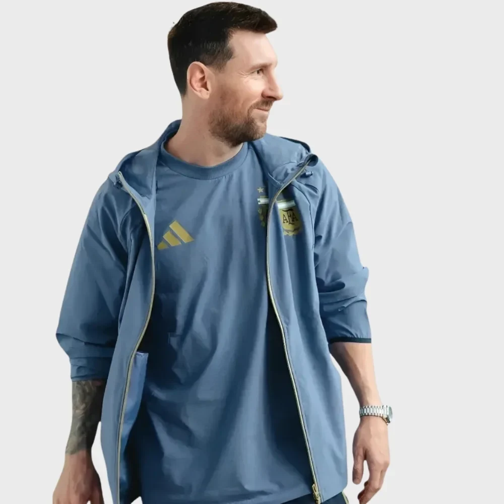 FIFA World Cup 2026 Lionel Messi Blue Hooded Jacket FIFA World Cup 2026 Lionel Messi Blue Hooded Jacket