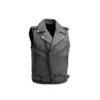 Asymmetrical Moto Leather Vest