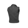 Asymmetrical Moto Leather Vest back