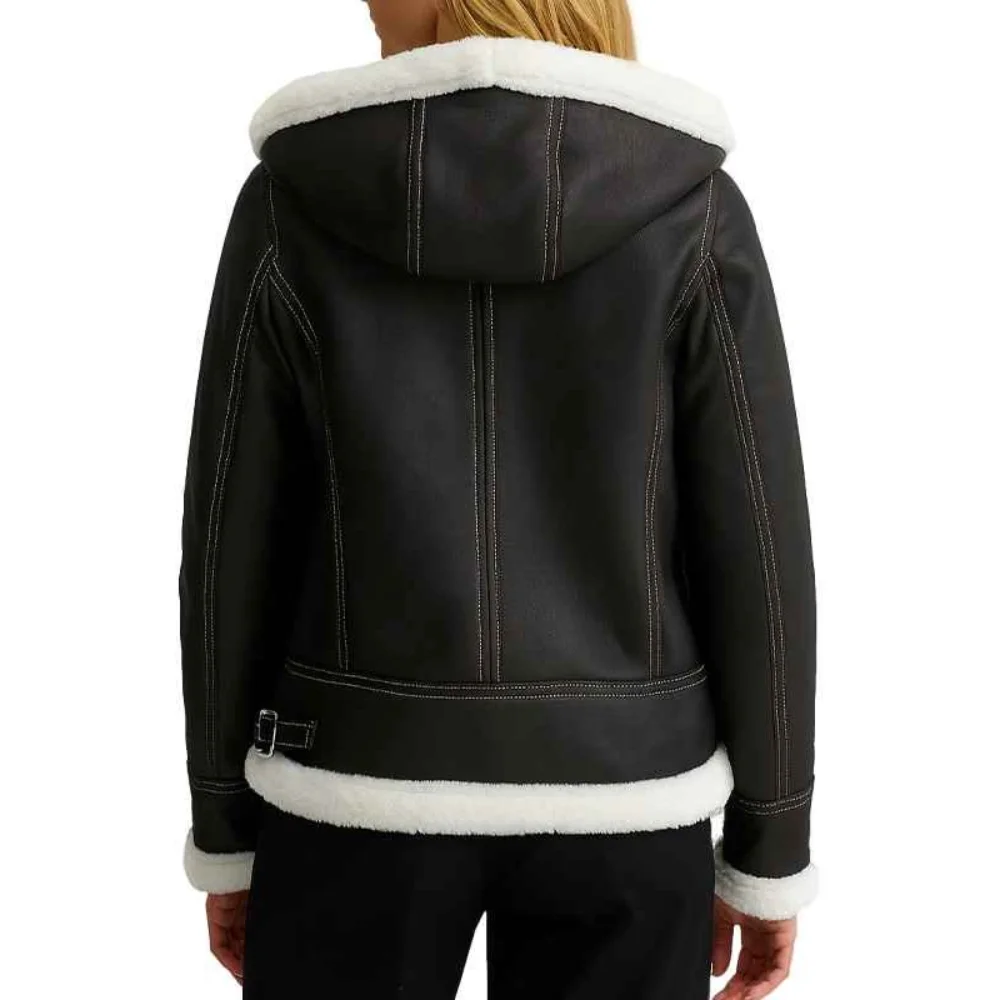 B3 Aviator Bomber Shearling Jacket back B3 Aviator Bomber Shearling Jacket back