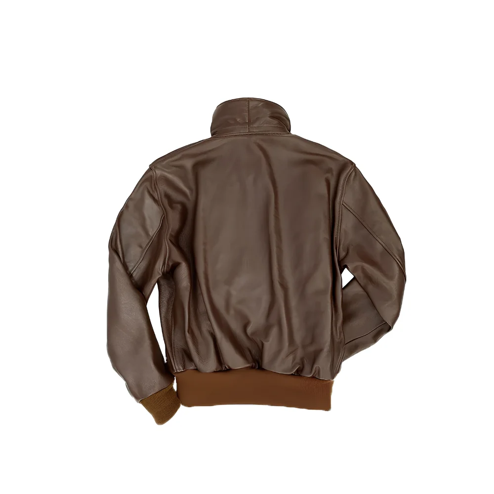 B3 Flying RAF Aviator Leather Jacket back B3 Flying RAF Aviator Leather Jacket back