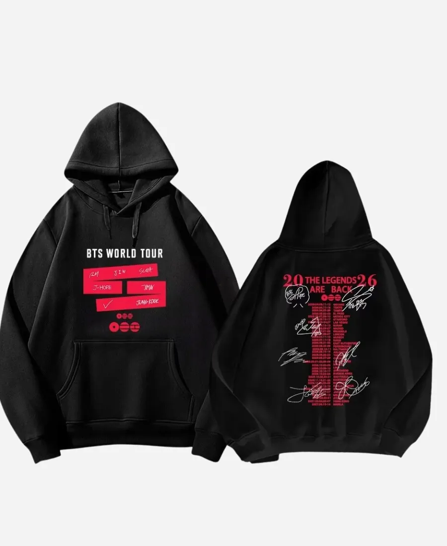 BTS Legends Are Back Arirang World Tour Hoodie BTS Legends Are Back Arirang World Tour Hoodie