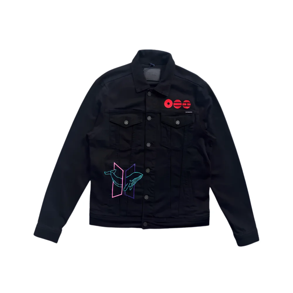 BTS BT21 Mic Drop 2026 Denim Jacket BTS BT21 Mic Drop 2026 Denim Jacket
