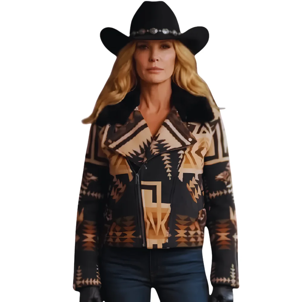 Beth Dutton Dutton Ranch 2026 Western Print Jacket