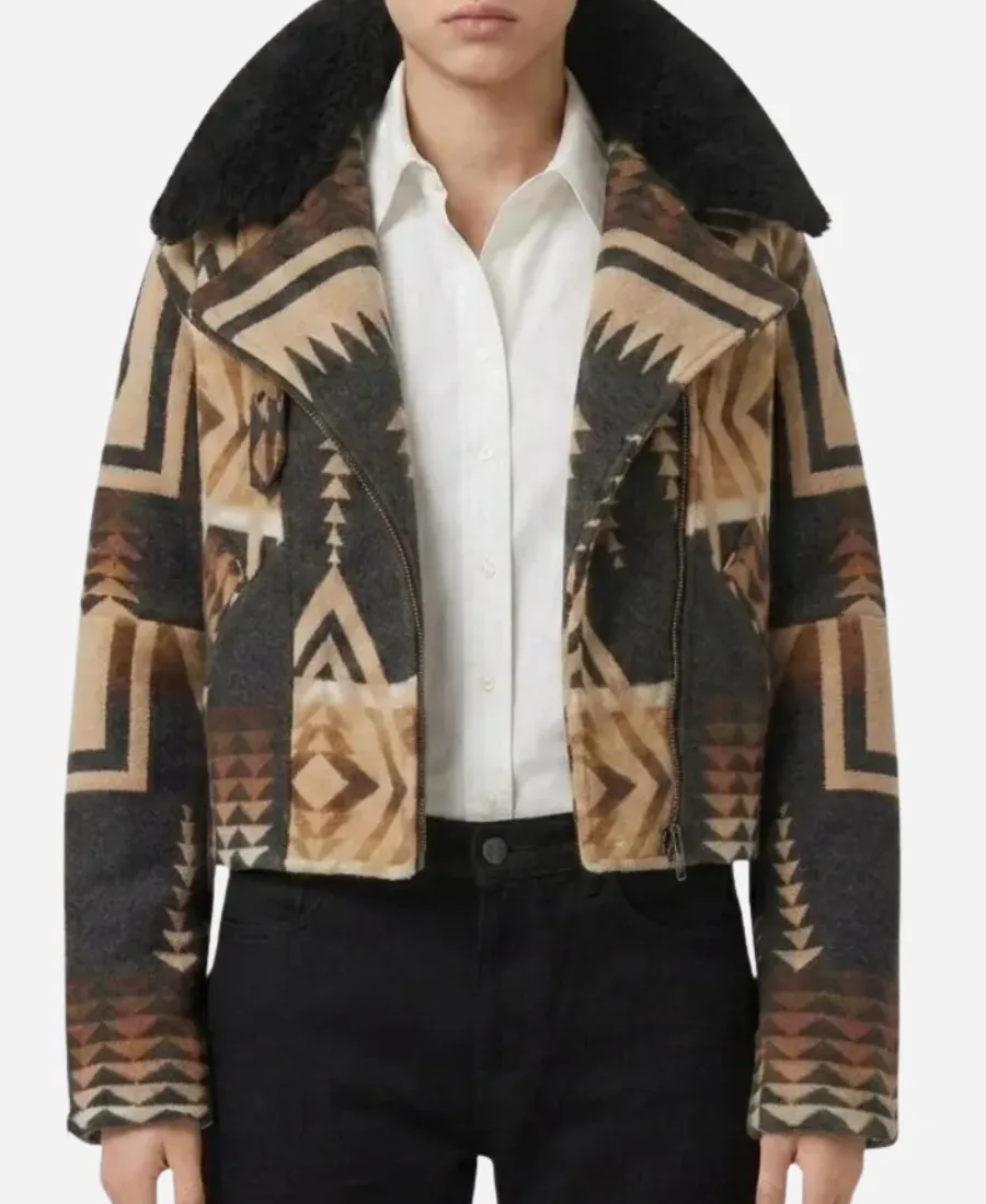 Beth Dutton Dutton Ranch 2026 Western Print Jacket Beth Dutton Dutton Ranch 2026 Western Print Jacket