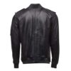 Black MA-1 Bomber Leather Jacket back