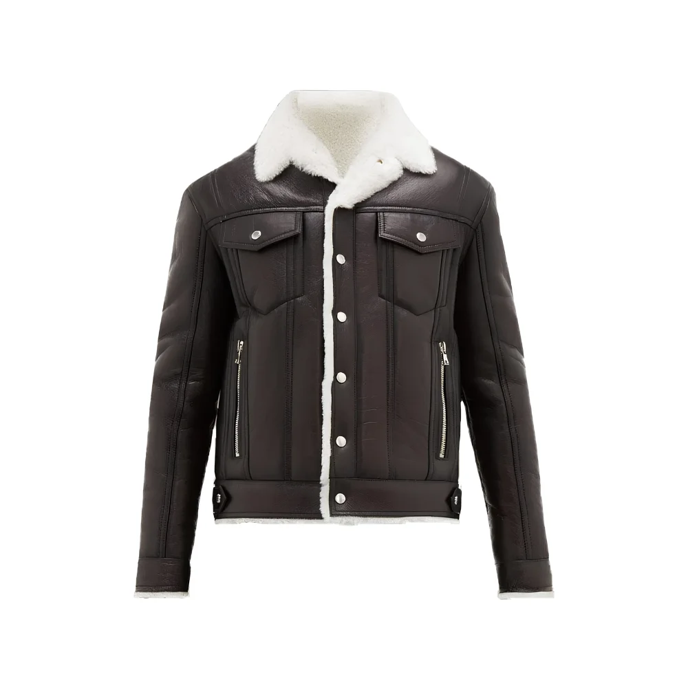 Black Streetstyle Shearling Jacket Black Streetstyle Shearling Jacket