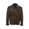 Brown Pilot Shearling Bomber Leather Jacket