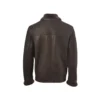 Brown Pilot Shearling Bomber Leather Jacket back