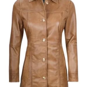 Brown Sheepskin Leather Coat
