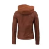 Cafe Racer Brown Leather Jacket back