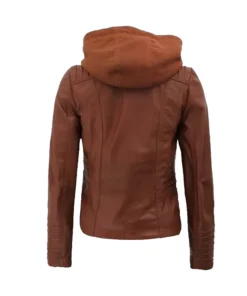 Cafe Racer Brown Leather Jacket back
