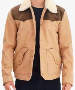 Cowboy Bomber Shearling Suede Jacket