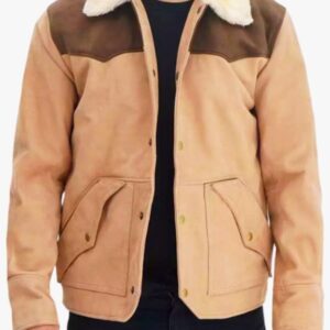 Cowboy Bomber Shearling Suede Jacket
