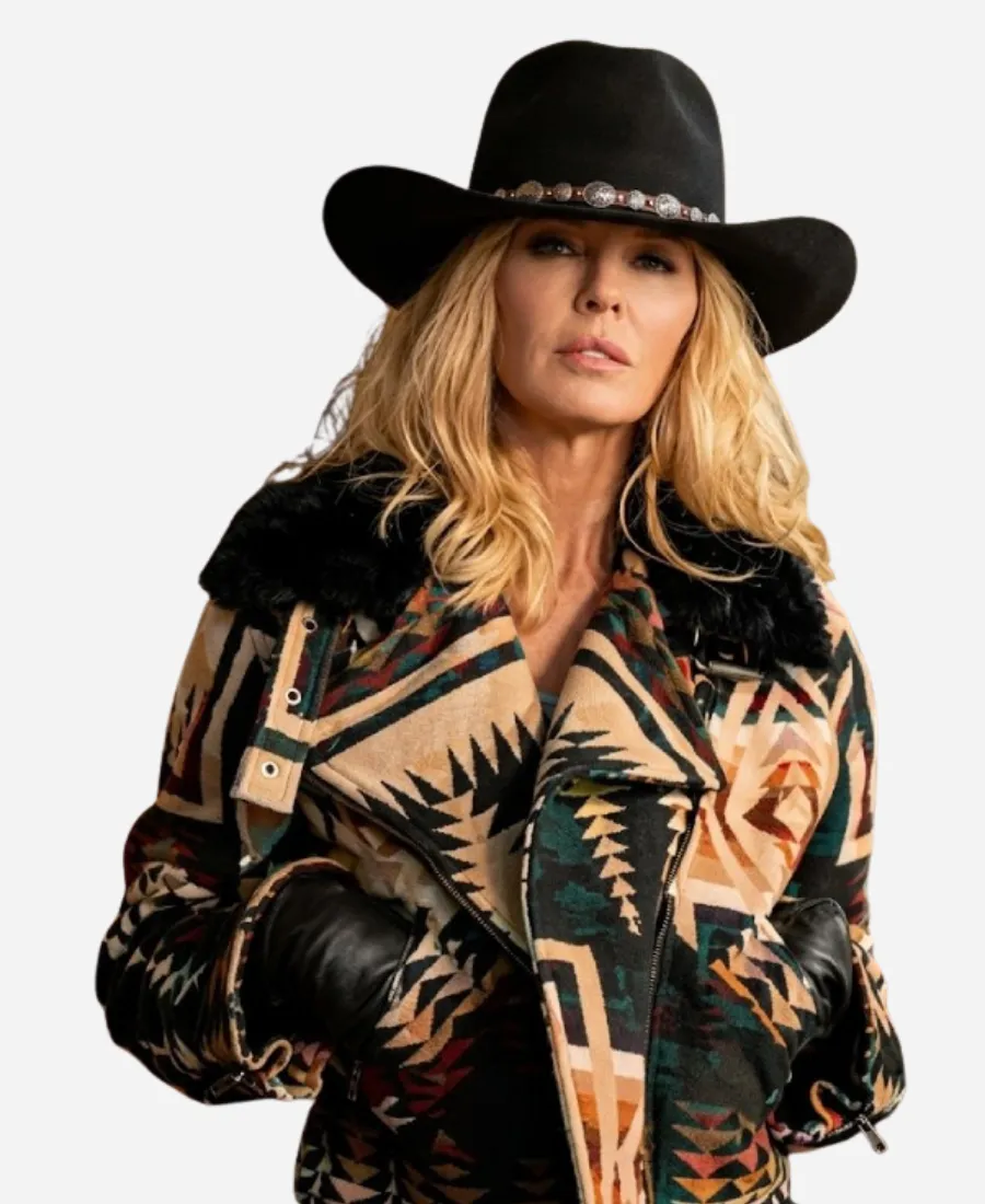 Beth Dutton Dutton Ranch 2026 Western Print Jacket Beth Dutton Dutton Ranch 2026 Western Print Jacket