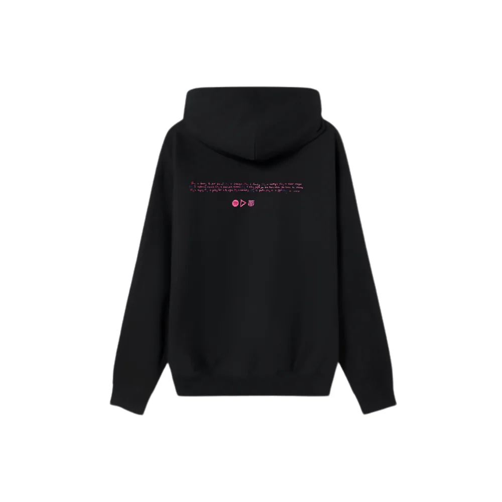FC Barcelona Collaboration Black Hoodie For Unisex back FC Barcelona Collaboration Black Hoodie For Unisex back