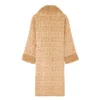 Fur Trim Monogram Cotton Robe main