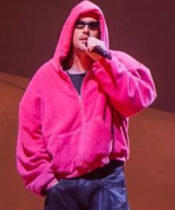 Justin Bieber Coachella Pink Hoodie