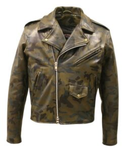Modern Camouflage Leather Jacket
