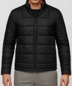 Black Full Zip Puffer Jacket