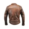 Men’s Brown Distressed Racer Leather Jacket