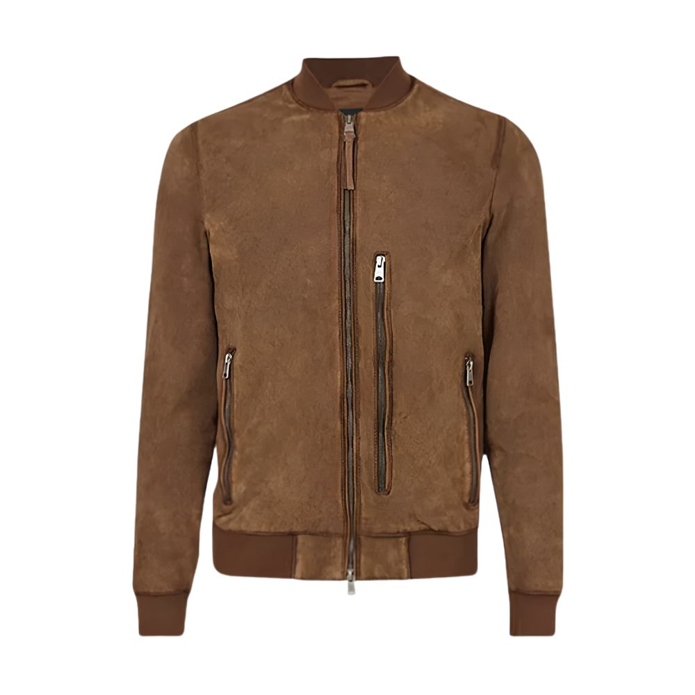 Mens Brown Suede Leather Bomber Jacket Mens Brown Suede Leather Bomber Jacket