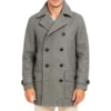 Mens-Gray-Double-Breasted-Trench-Coat