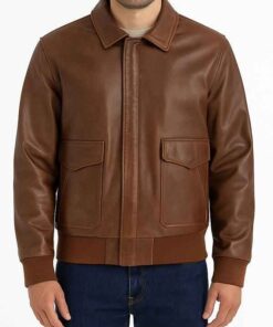 Brown A2 Bomber Leather Jacket