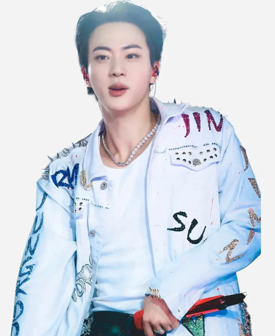 BTS Jin Mexico 2026 ARIRANG World Tour White Jacket BTS Jin Mexico 2026 ARIRANG World Tour White Jacket
