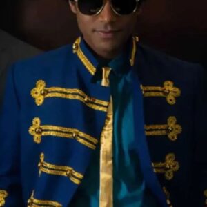 Michael 2026 Jaafar Jackson Blue Jacket