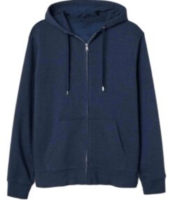 Navy Blue Zipper Hoodie