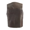 Retro Brown Moto Vest back