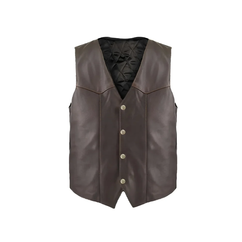 Retro Brown Moto Vest Retro Brown Moto Vest